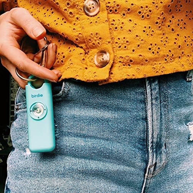She’S Birdie–The Original Personal Safety Alarm for Women by Women–Loud Siren, Strobe Light and Key Chain in a Variety of Colors (Aqua)